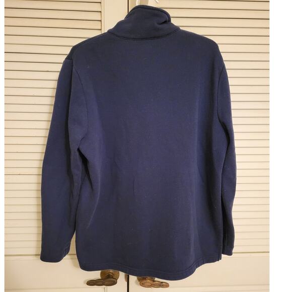 Breckenridge Full Zip Christmas Holiday Ugly Cardigan Sweater Blue Womens Large - Picture 4 of 9